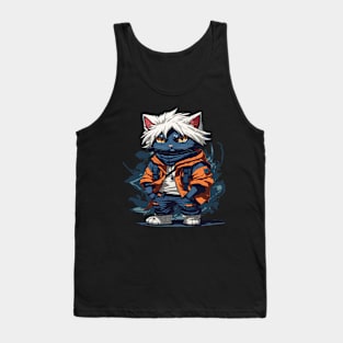 blue cat Tank Top